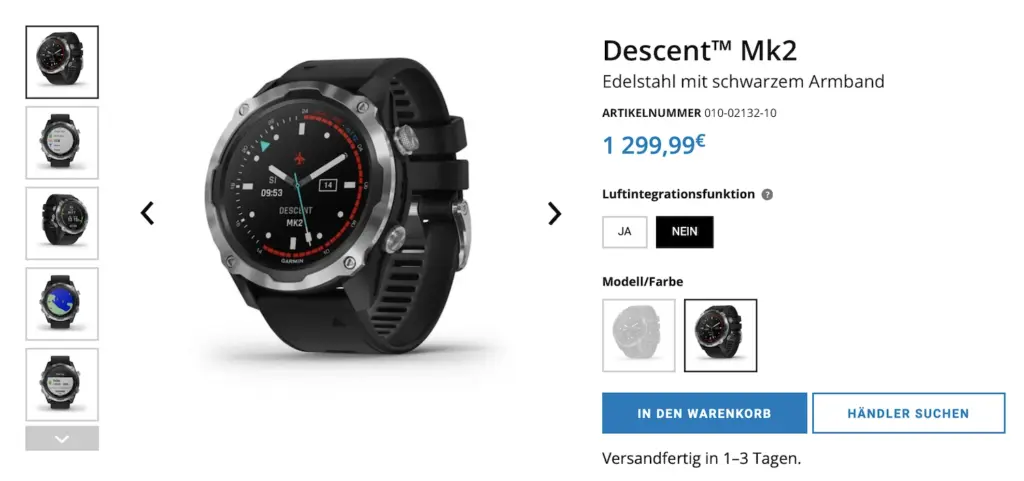 Screenshot Preis der Garmin Descent MK2i - Restorative Breathing