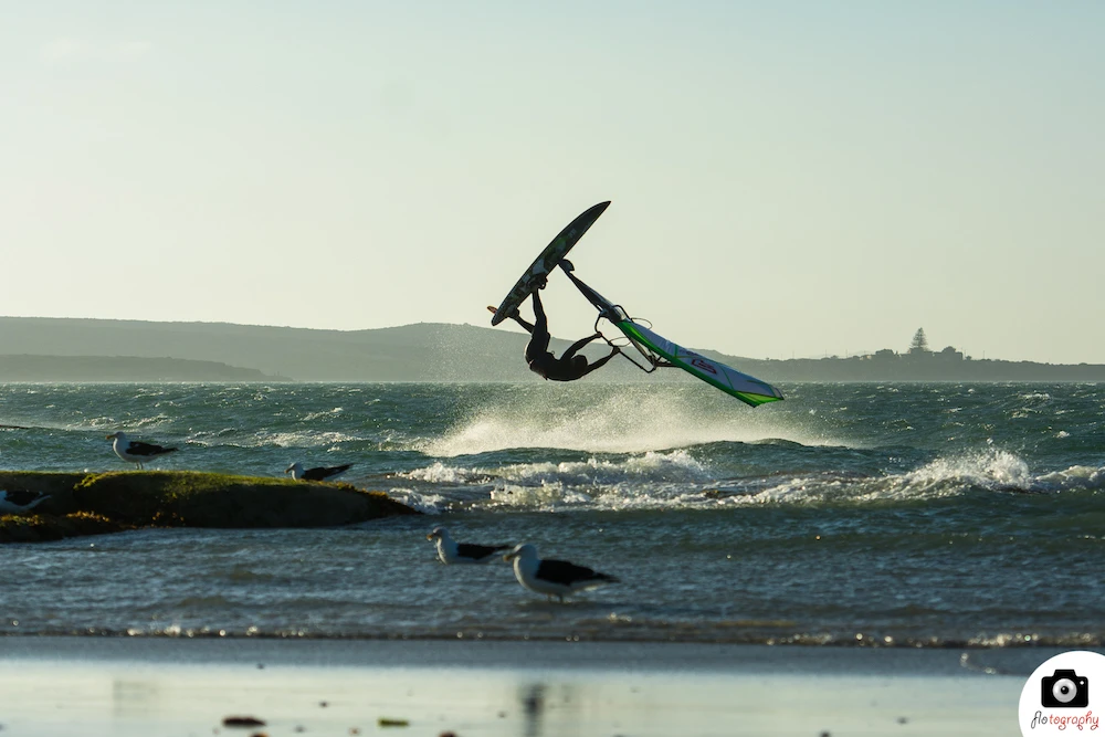 Marco Lufen beim Windsurfen