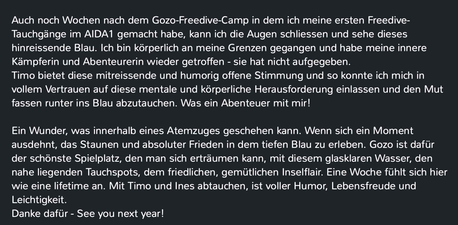 Freediving Camp Gozo 